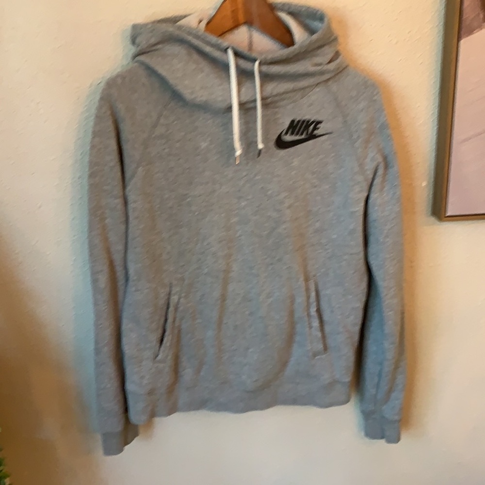 Nike grey cowl neck hoodie